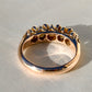 Antique natural pearl and diamond band ring