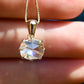 0.97 ct rose cut diamond pendant