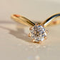 Installment 4/4 for S.- 0.61ct old European cut diamond curved solitaire ring + size 7.5