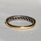 Antique 0.36 ct half hoop diamond band ring