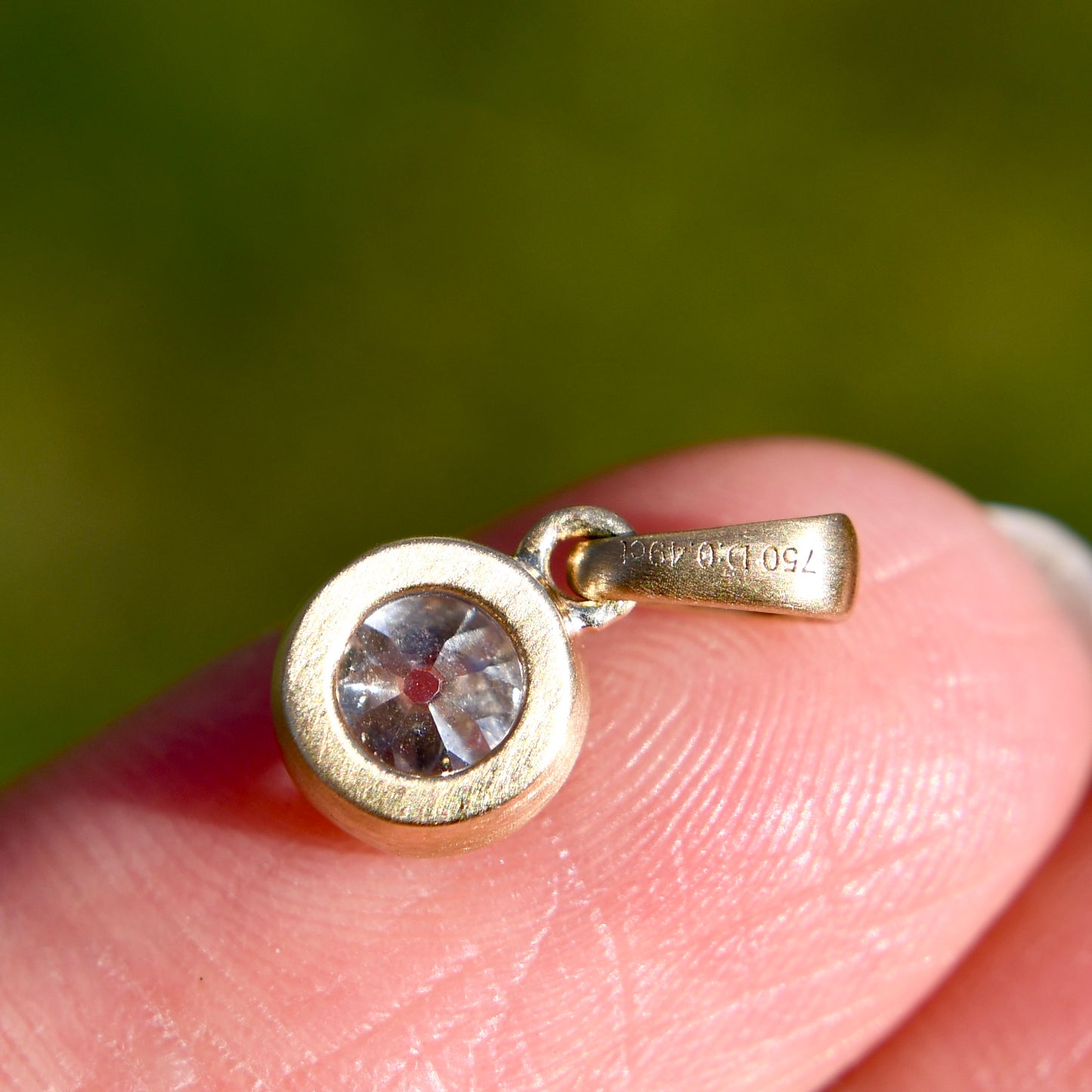 0.49 ct old mine cut diamond pendant