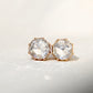0.92 ct rose cut diamond stud earrings