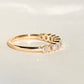 0.67 ct peruzzi cut diamond nine stone band ring