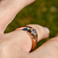 Antique 0.65 ct old mine cut diamond band ring