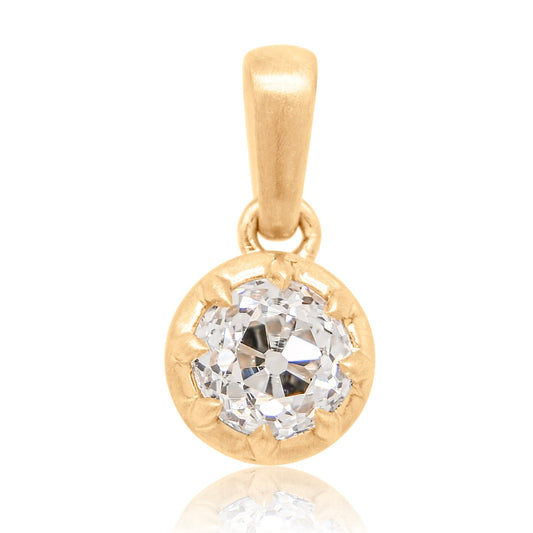 0.49 ct old mine cut diamond pendant