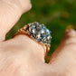 Antique 0.74 ct rose cut diamond cluster ring