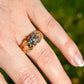 Antique Art Nouveau 0.48 ct old European cut diamond band ring
