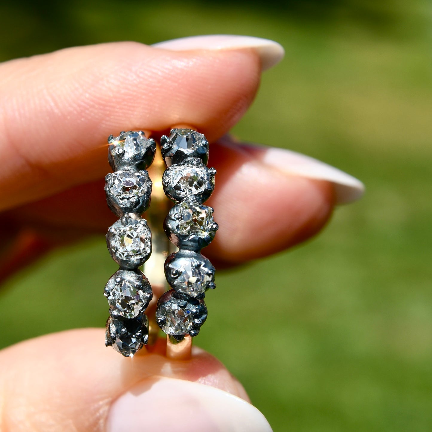 Installment 3/5 - 0.75 ct peruzzi cut diamond five stone ring