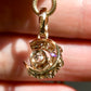 1.05 ct old mine cut diamond crescent moon pendant