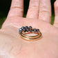 Installment 3/5 - 0.75 ct peruzzi cut diamond five stone ring