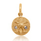 Owl peruzzi cut diamond pendant