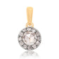 0.80 ct rose cut diamond cluster pendant