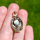 Art déco 0.48 ct peruzzi, rose cut diamond and pearl pendant
