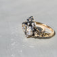 Installment 1/9 - Antique Georgian rose cut diamond double heart ring, 18th century