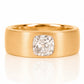 0.91 ct old mine cut diamond band ring