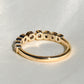 0.57 ct hexagonal, old mine and peruzzi cut diamond nine stone ring