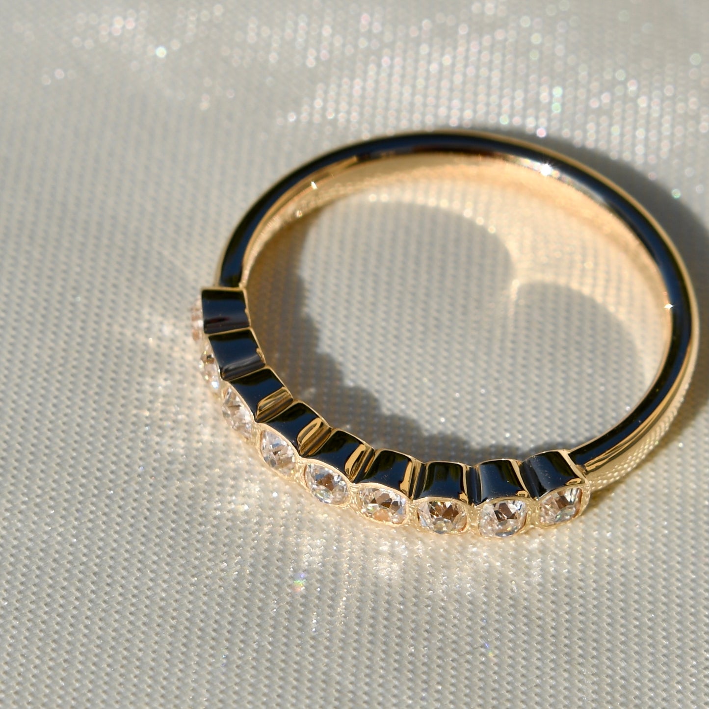 Installment 4/6 - 0.50 ct peruzzi cut diamond band ring