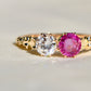 Burmese ruby and brilliant cut diamond Toi et Moi ring