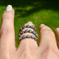 0.50 ct old mine/ peruzzi cut diamond five stone ring