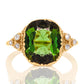 Antique 4.80 ct tourmaline and rose cut diamond ring