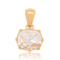 0.97 ct rose cut diamond pendant