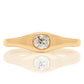 0.31 ct old European cut diamond solitaire band ring