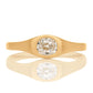 0.36 ct old mine cut diamond solitaire band ring