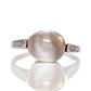 Antique natural saltwater pearl solitaire ring