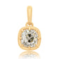 1.17 ct old mine cut diamond pendant