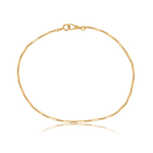 Vintage 8k yellow gold watch chain, 17.5"