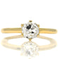 1.04 ct old mine cut diamond solitaire ring