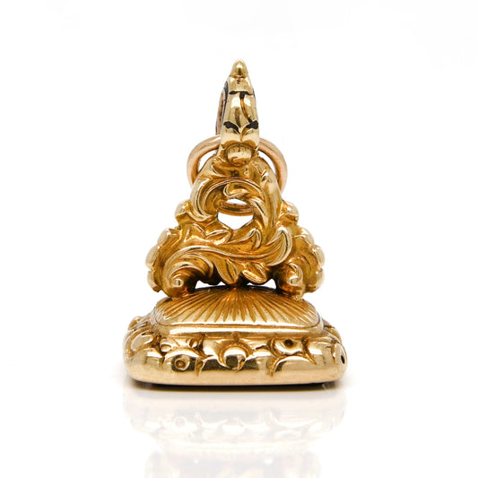 Antique bloodstone Fides greyhound fob