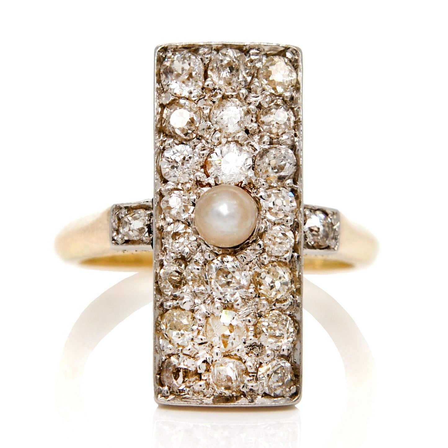 Antique 0.88 ct old European cut diamond cluster ring