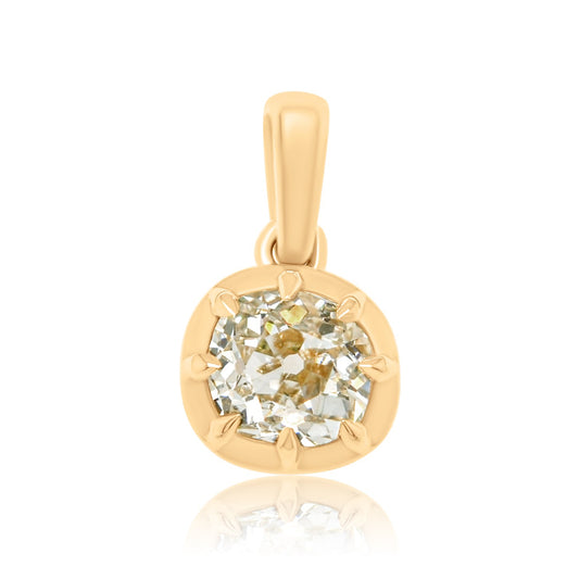 0.71 ct old mine cut diamond pendant