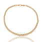 Antique 9k rose gold watch chain, 15.5"