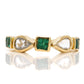 Installment 4/4 - 0.40 ct rose cut diamond and emerald five stone ring