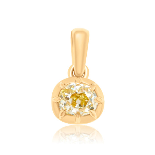 0.43 ct old mine cut diamond pendant