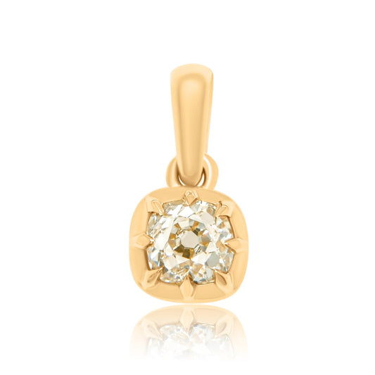 0.51 ct old mine cut diamond pendant