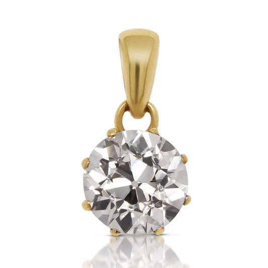 1.62ct old European cut diamond pendant