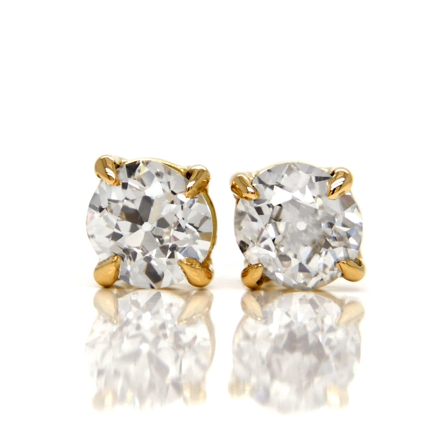 Installment 3/5 - 0.80ct old mine cut diamond studs