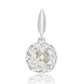 1.28 ct old mine cut diamond tulip pendant
