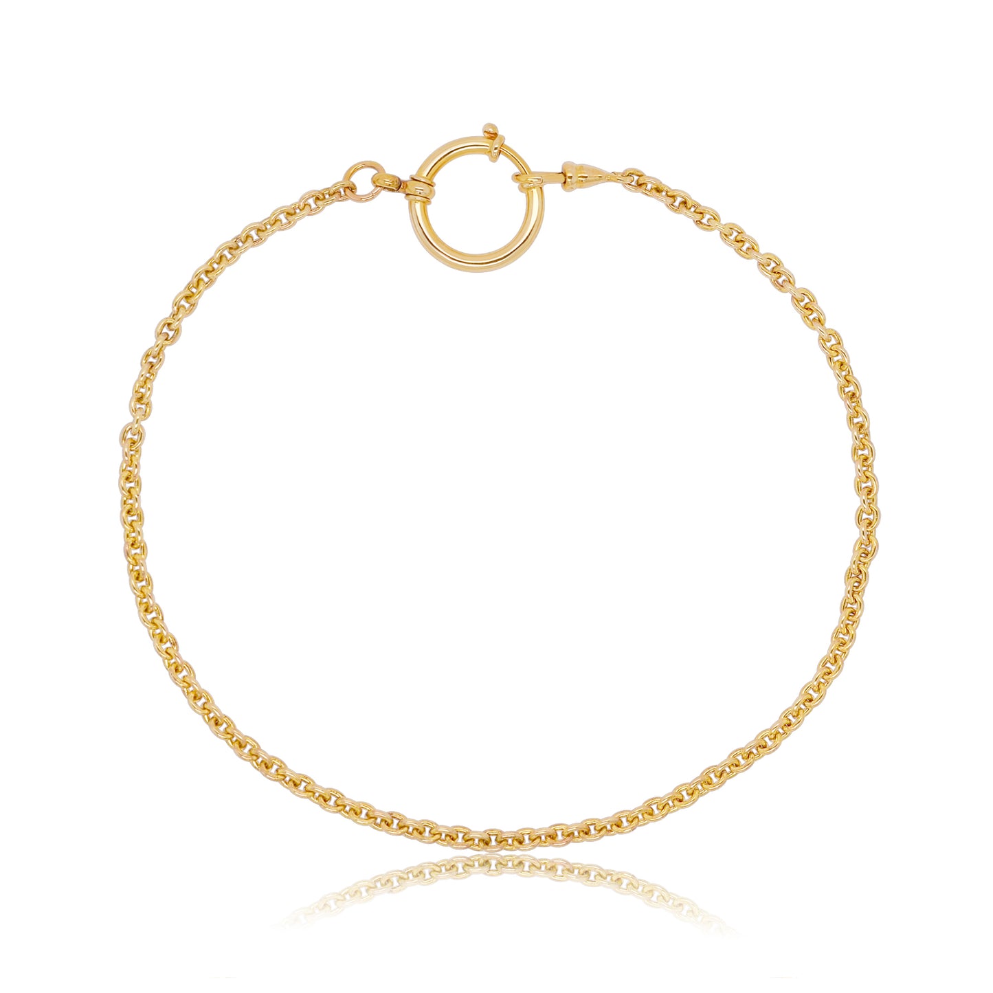 Antique 14k yellow gold watch chain, 13.5"