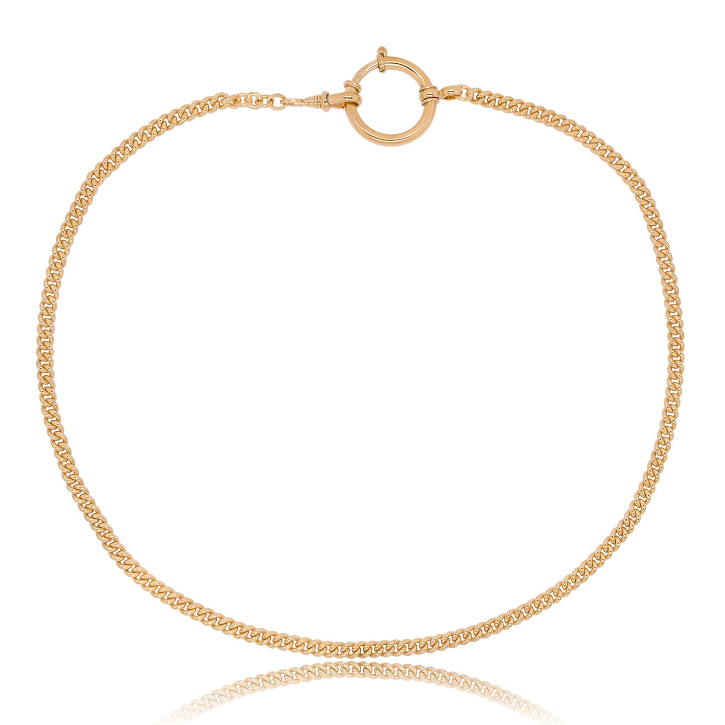 Antique 8k yellow gold watch chain, 17.7"