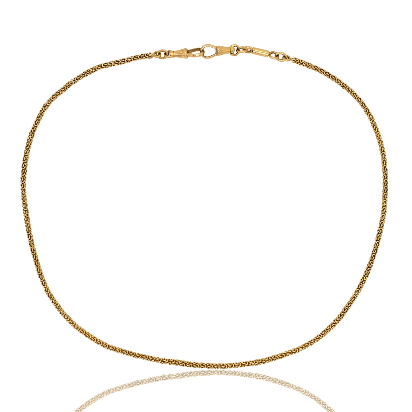 Antique 18k yellow gold watch chain
