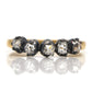 0.75 ct peruzzi cut diamond five stone ring