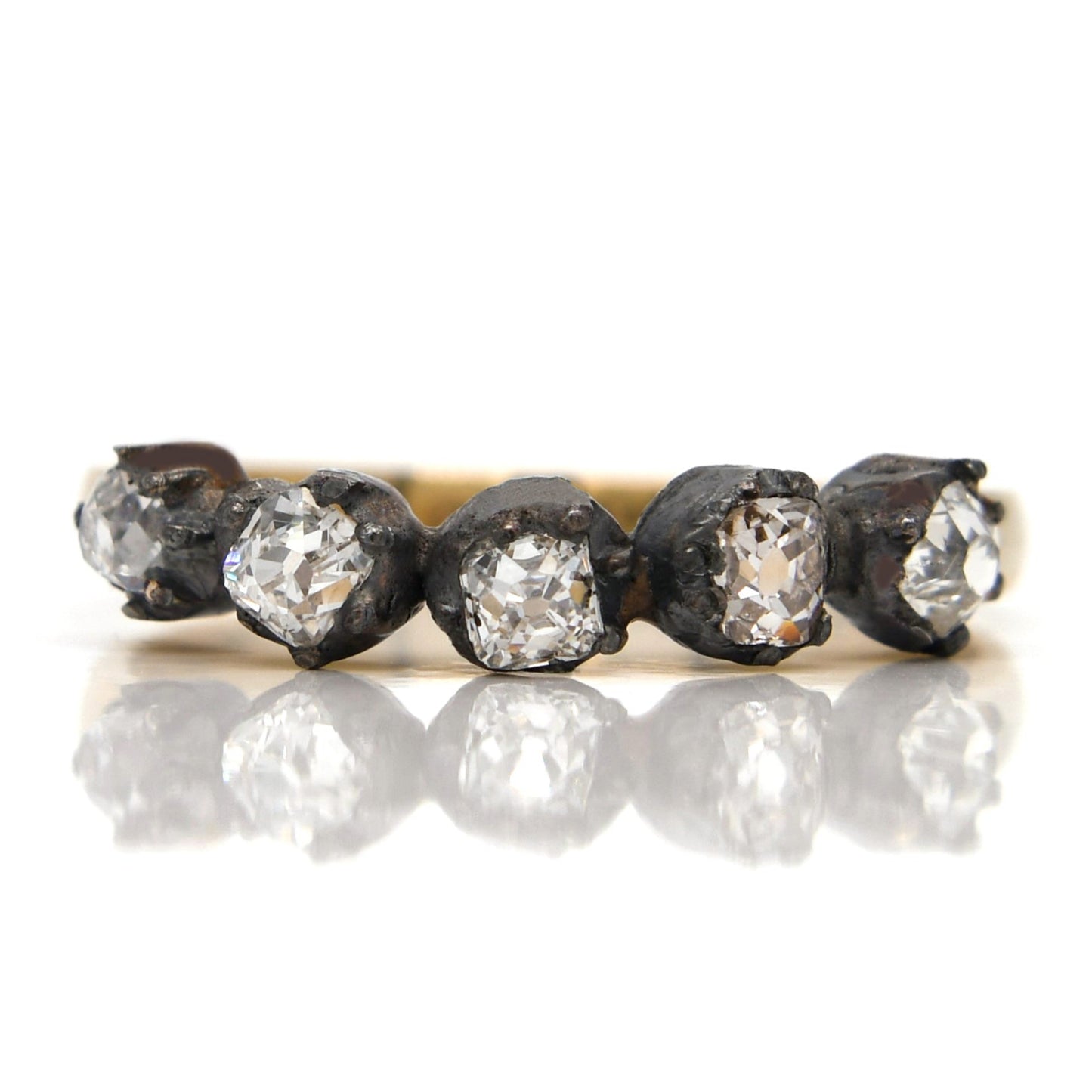 Installment 3/5 - 0.75 ct peruzzi cut diamond five stone ring