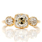 Installment 9/14 - 1.56 ct old mine cut diamond three stone ring