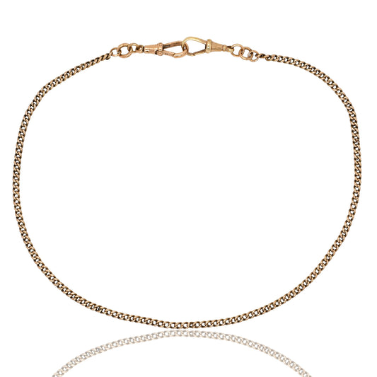 Antique 9k rose gold watch chain