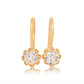 Antique 0.42 ct old mine cut diamond buttercup earrings