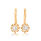 Antique 0.40 ct old mine cut diamond buttercup earrings